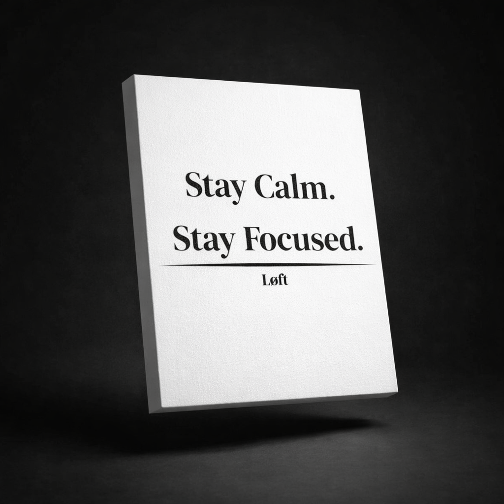 LOFT stay calm stay focused Leinwand
