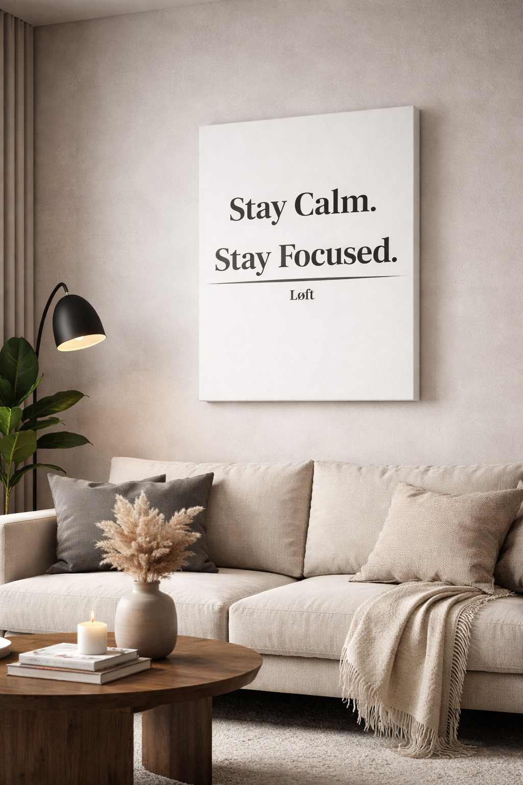 LOFT stay calm stay focused Leinwand