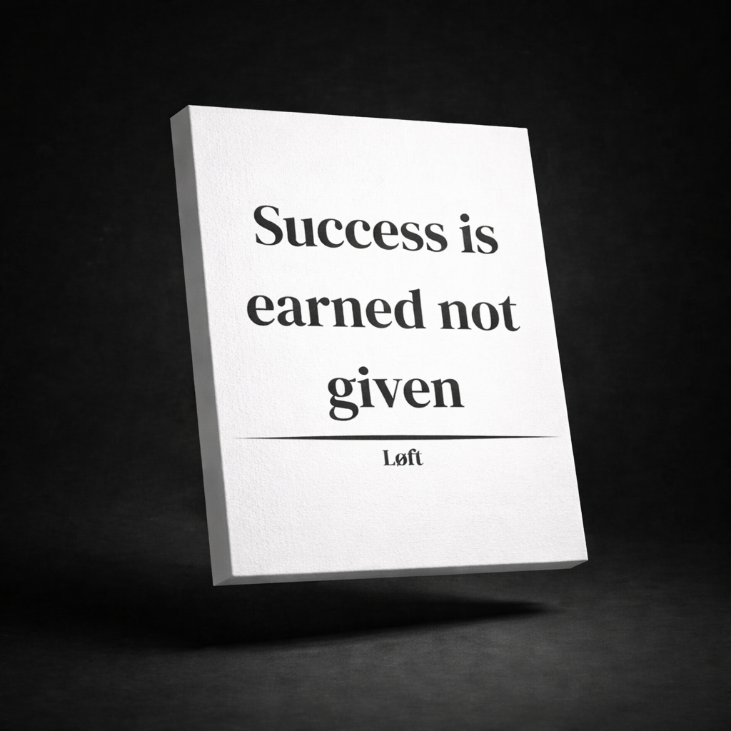 LOFT Success is earned not given Leinwand