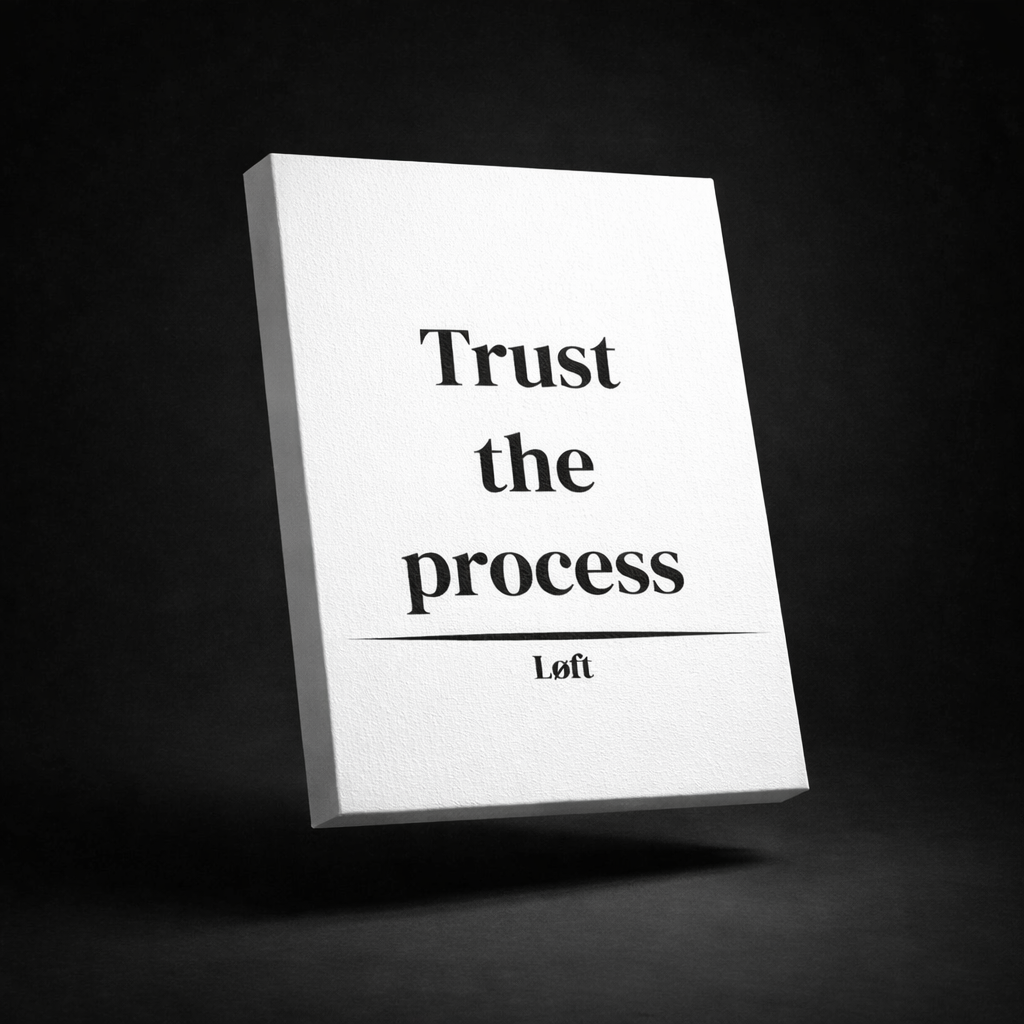 LOFT trust the process Leinwand